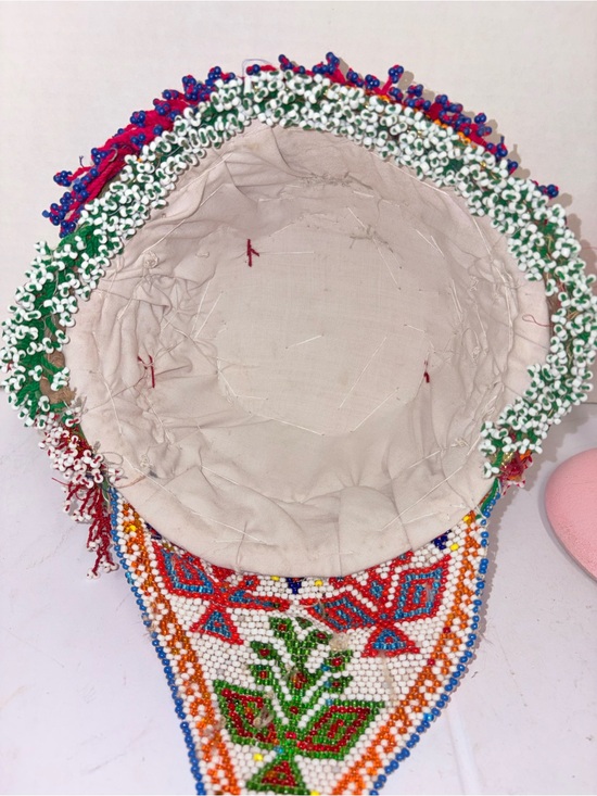Vintage Hmong Beaded Hat main image 13